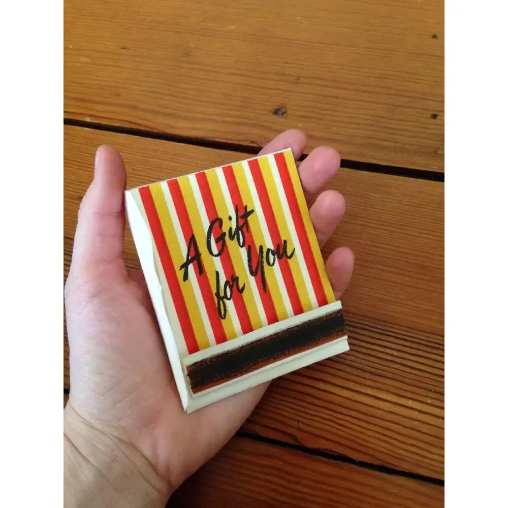 Vtg 1950s Hallmark Gift for You Card Striped Matchbook 1957 Army Navy Football